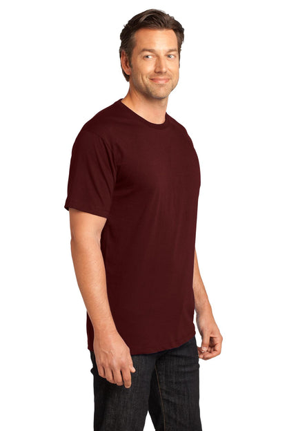 Front View of Maroon District Perfect Weight Tee. DT104 plain