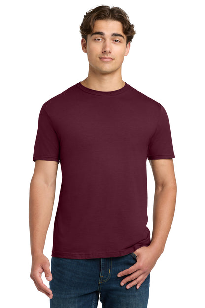 Front View of Maroon Gildan Softstyle T-Shirt. 64000 plain
