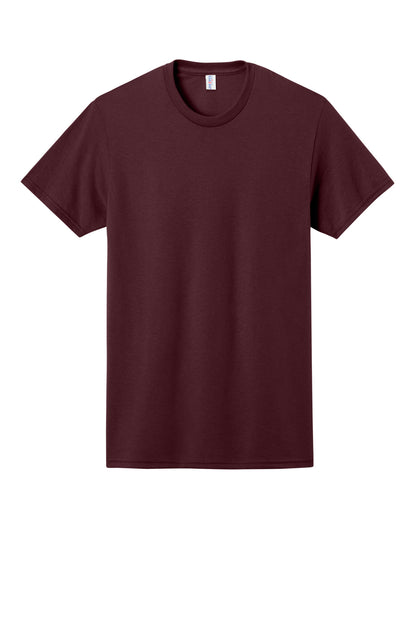 Front View of Maroon Jerzees - Dri-Power 50/50 Cotton/Poly T-Shirt. 29M plain