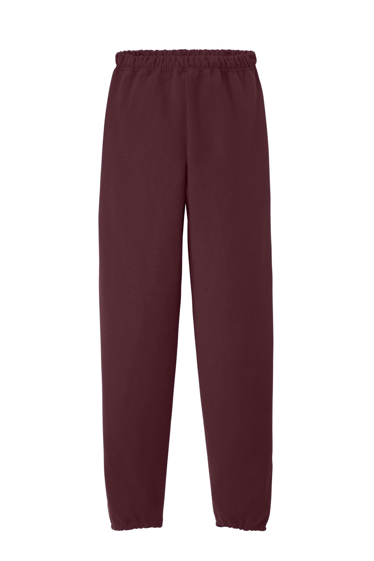 Front View of Maroon Jerzees - NuBlend Sweatpant. 973M plain