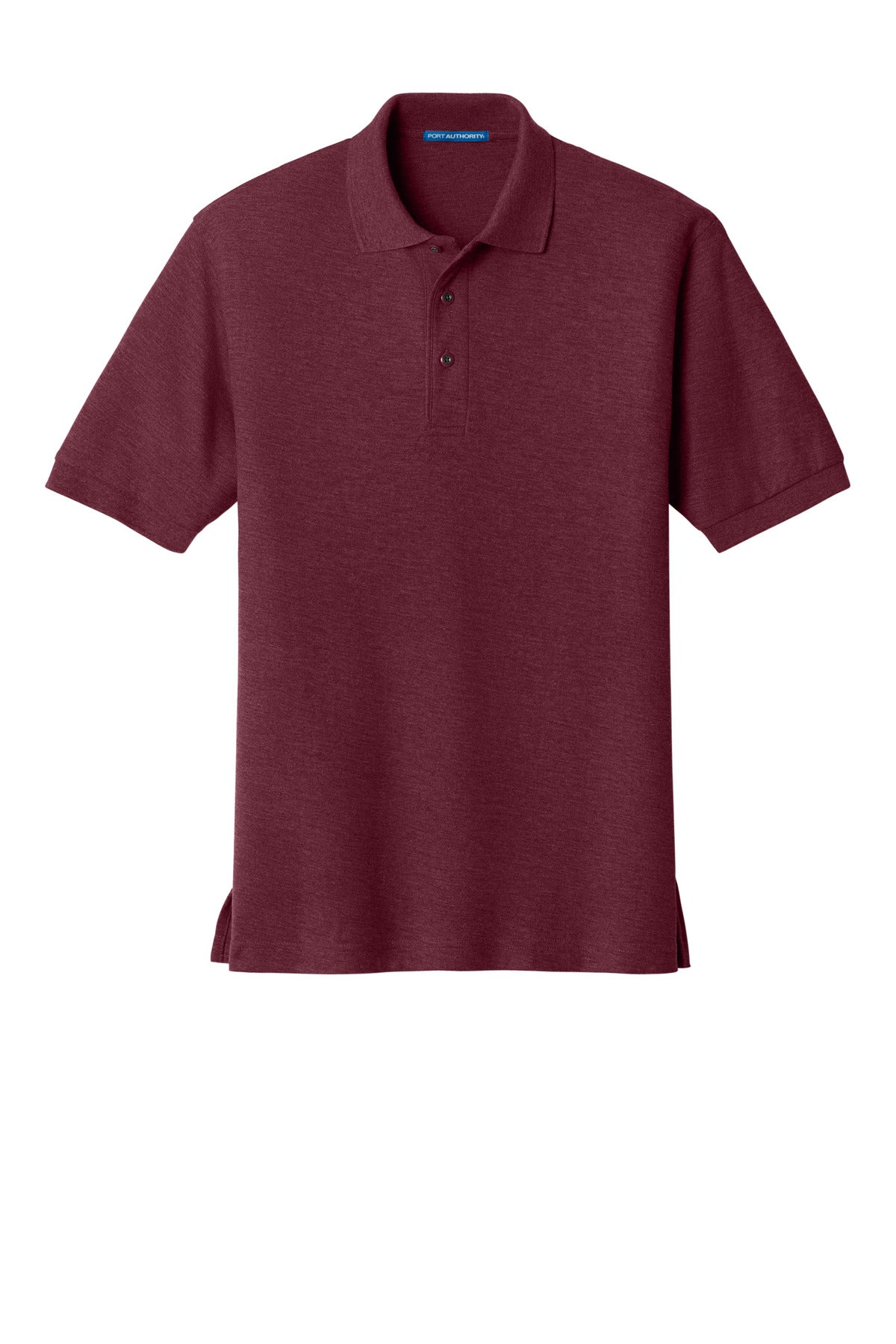 Front View of Maroon Port Authority Extended Size Silk Touch Polo K500ES plain