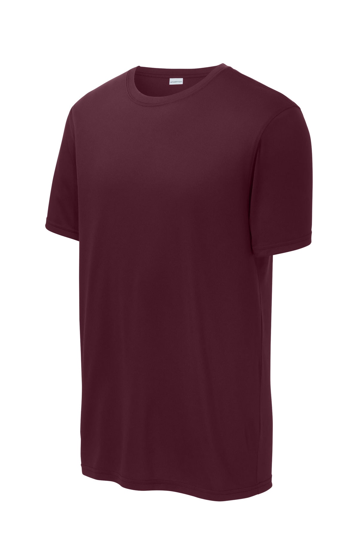 Front View of Maroon Sport-Tek Echo Tee ST760 plain