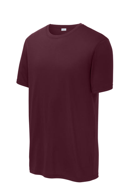 Front View of Maroon Sport-Tek Echo Tee ST760 plain