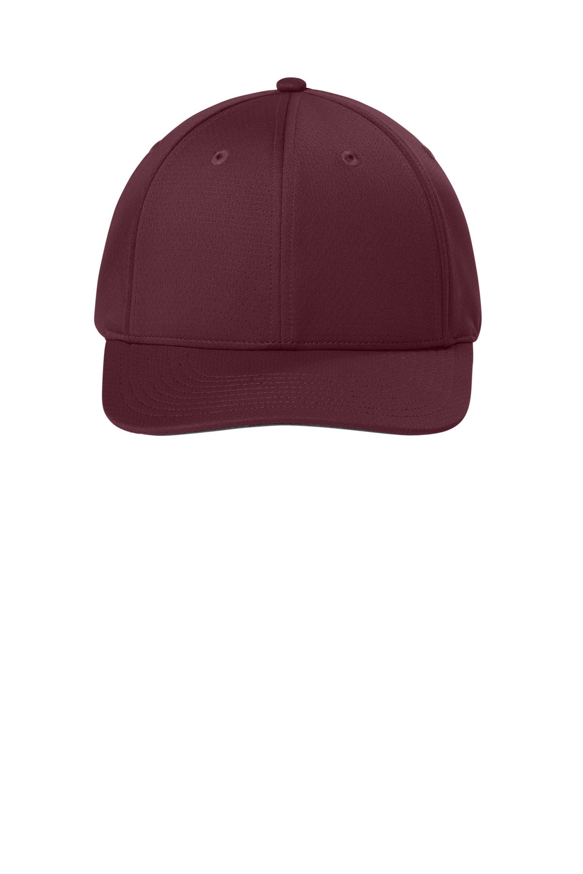 Front View of Maroon Sport-Tek Impact Mesh Stretch-Tek Adjustable Cap STC71 plain