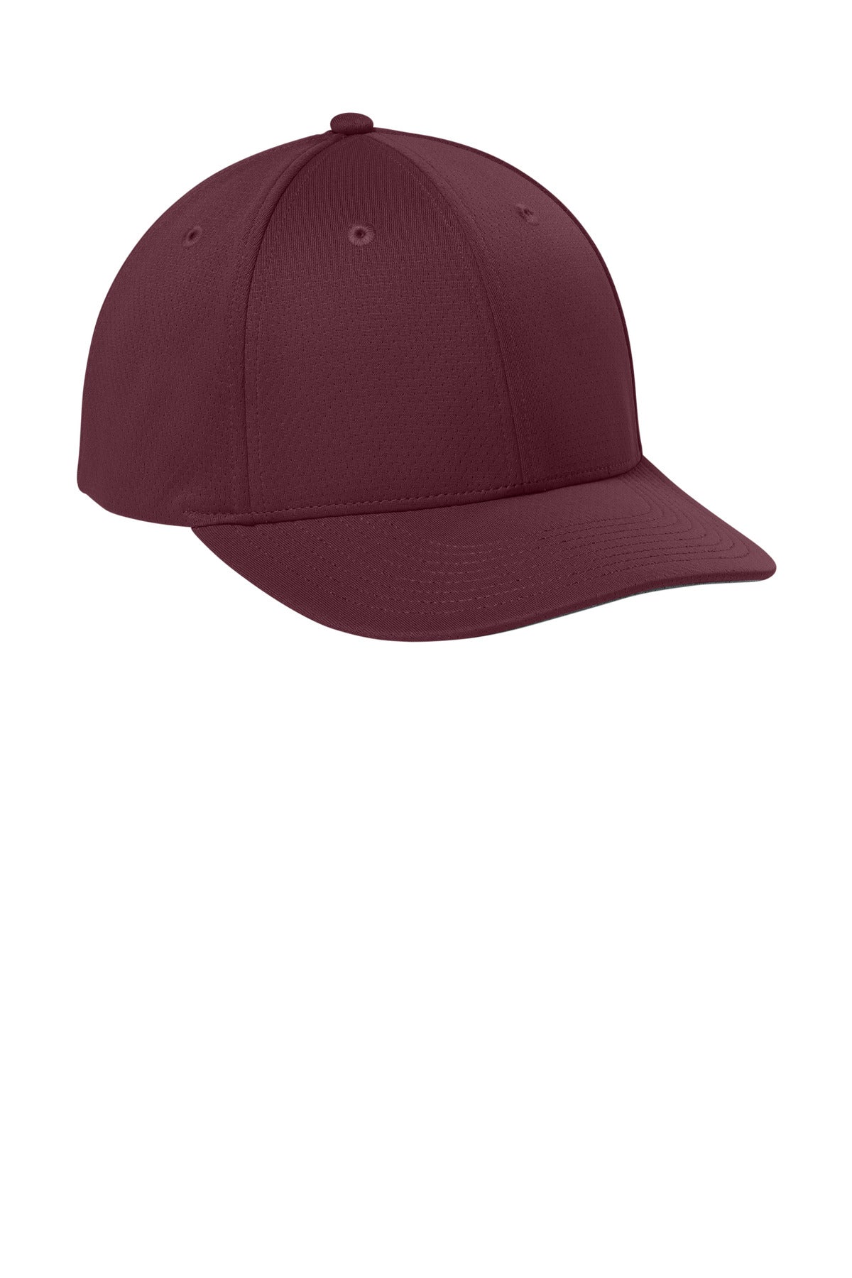 Front View of Maroon Sport-Tek Impact Mesh Stretch-Tek Adjustable Cap STC71 plain