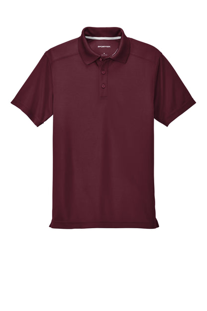 Front View of Maroon Sport-Tek PosiCharge Micro-Mesh Polo. ST680 plain