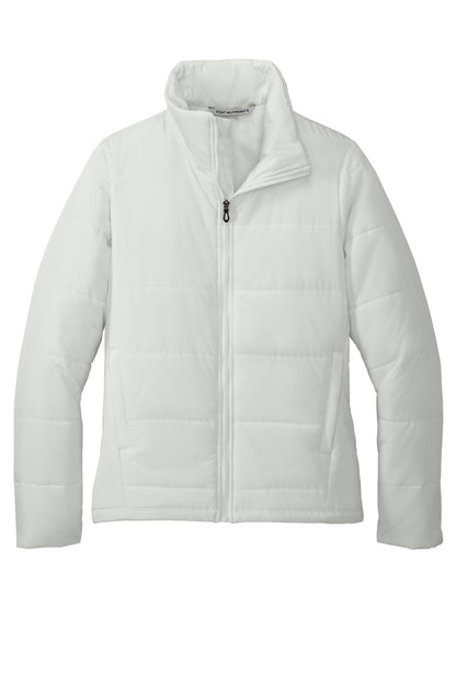 Front View of Marshmllw Port Authority Women's Puffer Jacket L852 plain