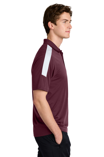 Front View of Mar/White Sport-Tek Competitor United Polo ST104 plain