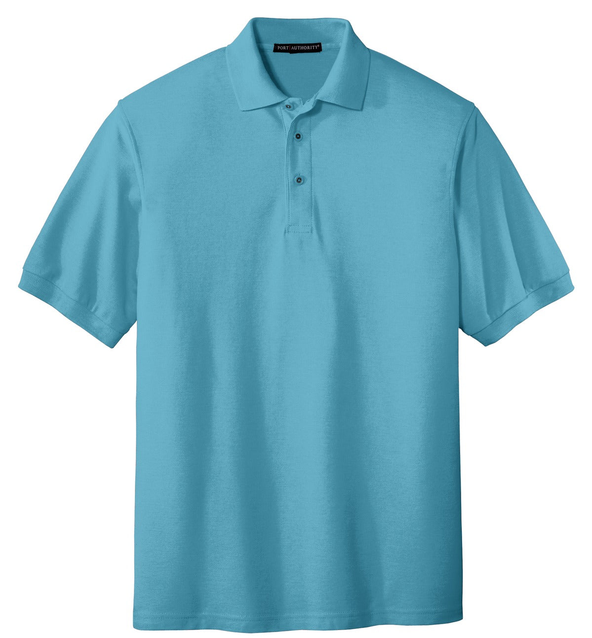 Front View of Maui Blue Port Authority Extended Size Silk Touch Polo K500ES plain