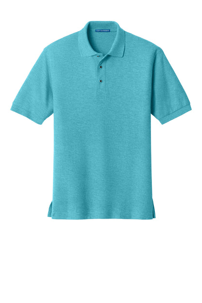Front View of Maui Blue Port Authority Silk Touch Polo K500 plain