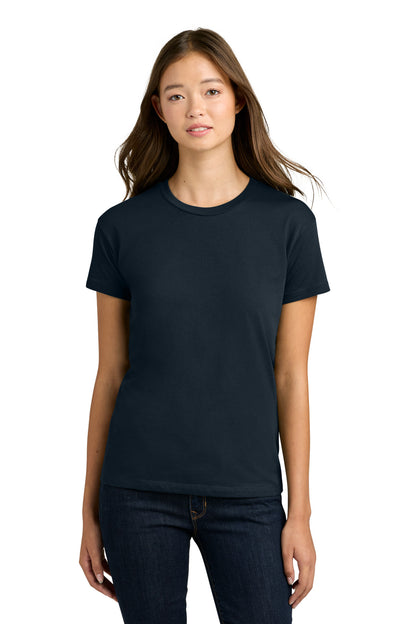 Front View of MdntNavy Next Level Apparel Women's Cotton Relaxed Tee NL3910 plain