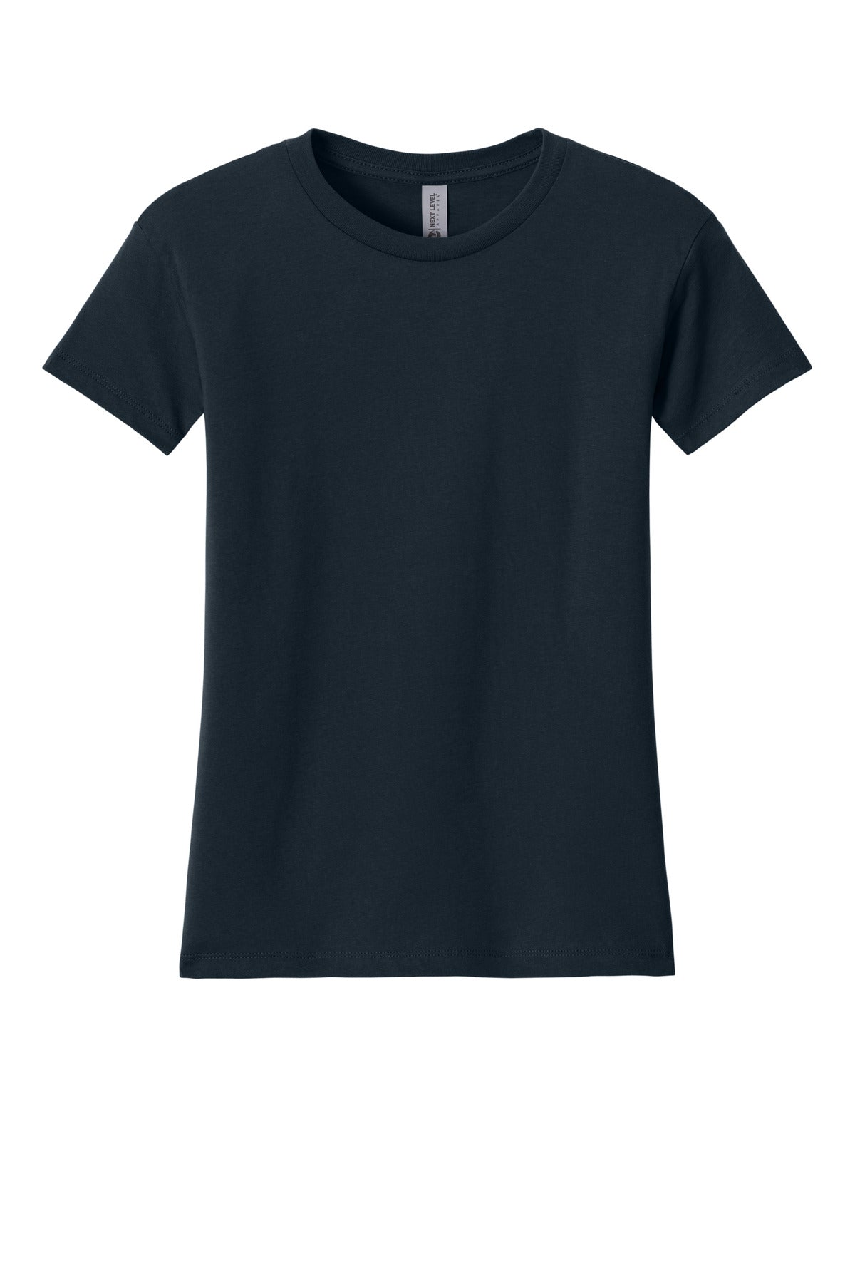 Front View of MdntNavy Next Level Apparel Women's Cotton Relaxed Tee NL3910 plain
