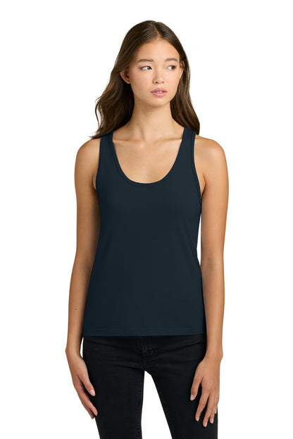Front View of MdntNavy Next Level Apparel Women's Cotton Tank NL3933 plain