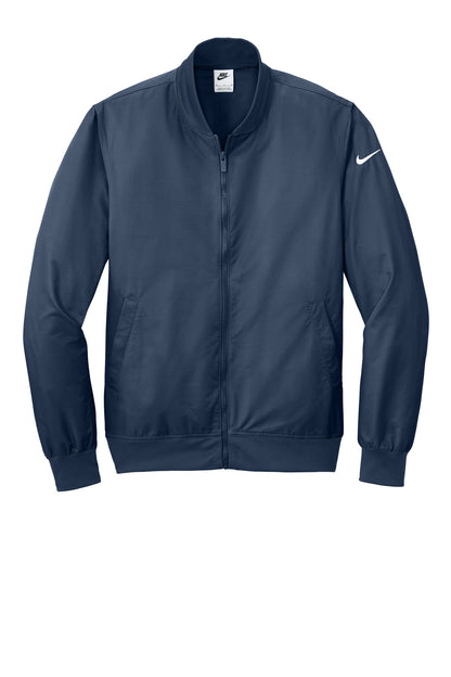 Front View of MdntNavy Nike Bomber Jacket NKFQ4759 plain