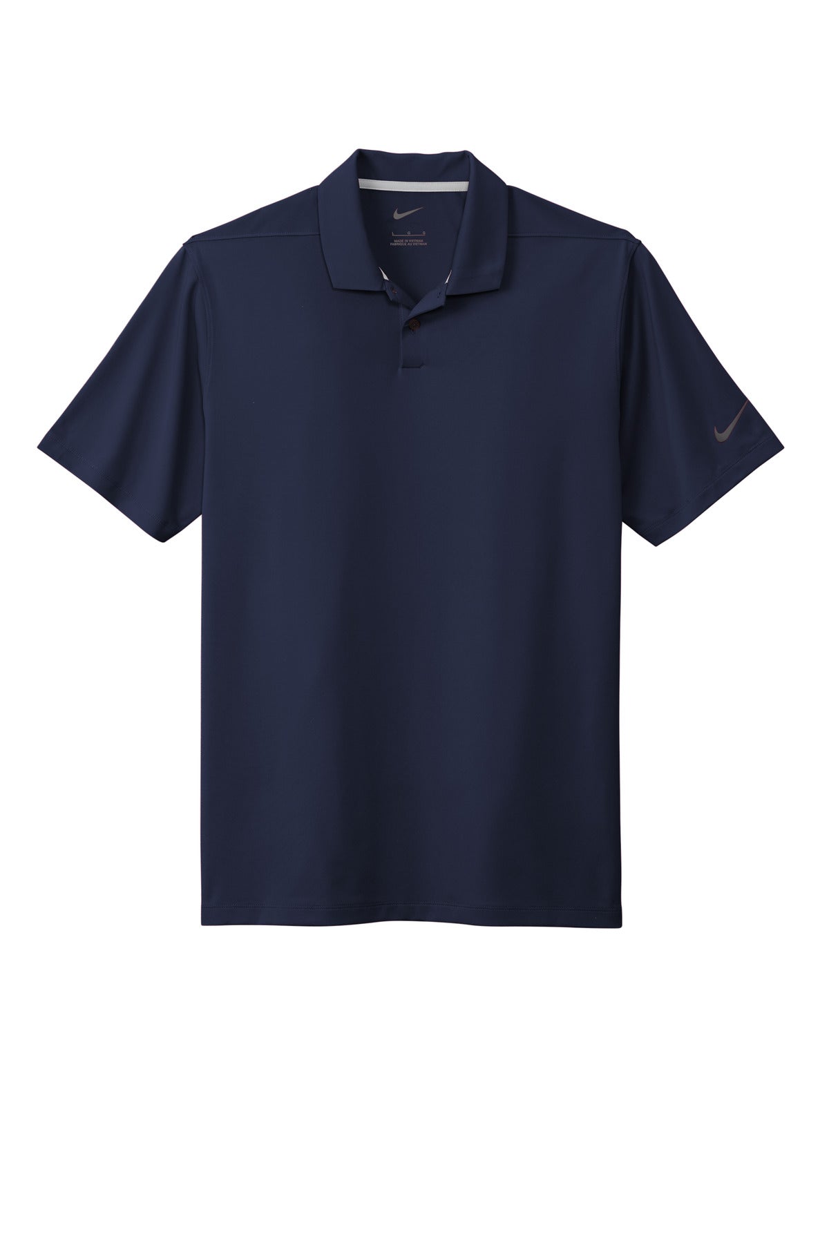 Front View of MdntNavy Nike Dri-FIT Vapor Polo NKDC2108 plain