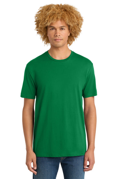 Front View of MeadowGrn District Perfect Weight Tee. DT104 plain