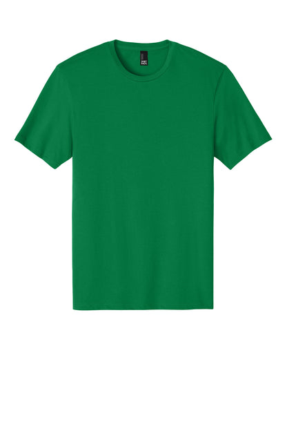 Front View of MeadowGrn District Perfect Weight Tee. DT104 plain