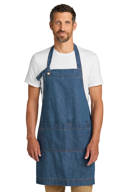 Front View of MediumDnm Port Authority Signature Denim Apron A901 plain