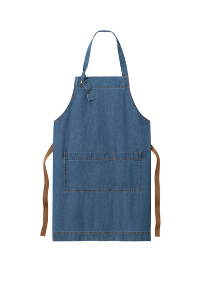 Front View of MediumDnm Port Authority Signature Denim Apron A901 plain