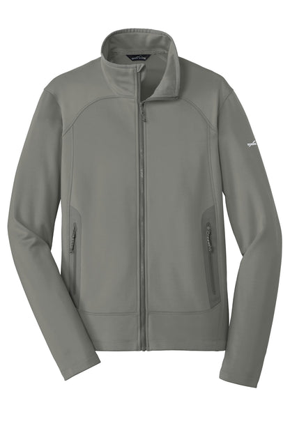 Front View of Metal Grey Eddie Bauer Highpoint Fleece Jacket. EB240 plain