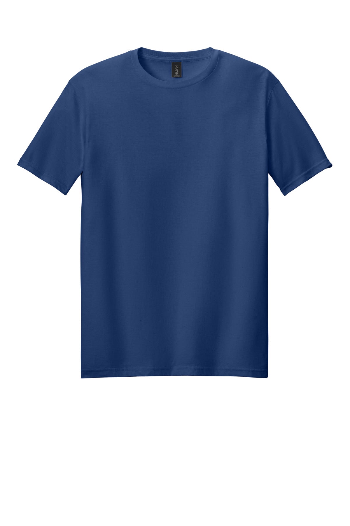 Front View of MetroBlue Gildan Softstyle T-Shirt. 64000 plain