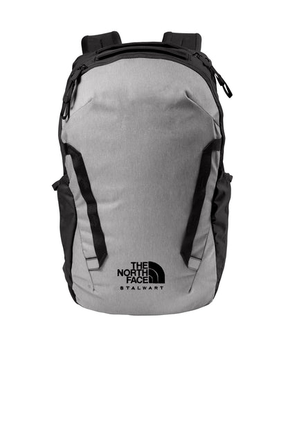 Front View of Mid Gy DH/TNFB The North Face Stalwart Backpack. NF0A52S6 plain