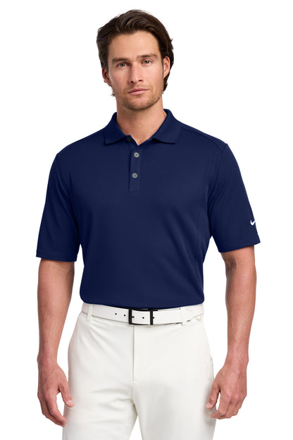 Front View of Midnight Navy Nike Dri-FIT Classic Polo. 267020 plain