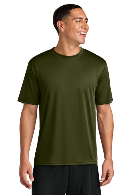Front View of MilGreen A4 Cooling Performance Short Sleeve Tee A4N3142 plain
