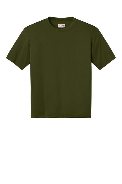 Front View of MilGreen A4 Cooling Performance Short Sleeve Tee A4N3142 plain