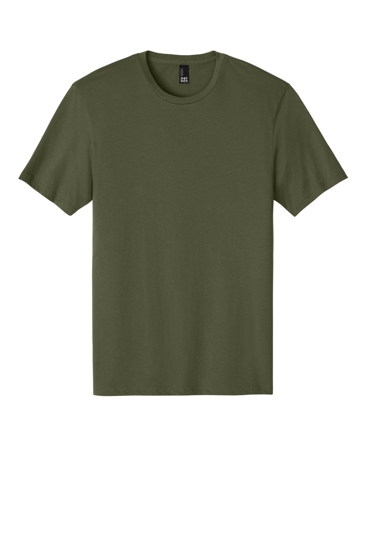 Front View of MilGreen District Perfect Weight Tee. DT104 plain