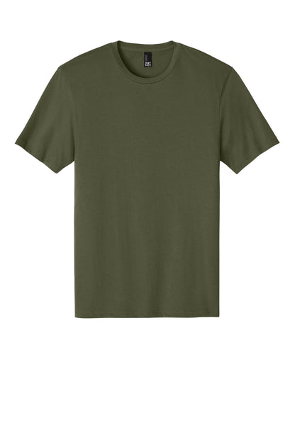 Front View of MilGreen District Perfect Weight Tee. DT104 plain