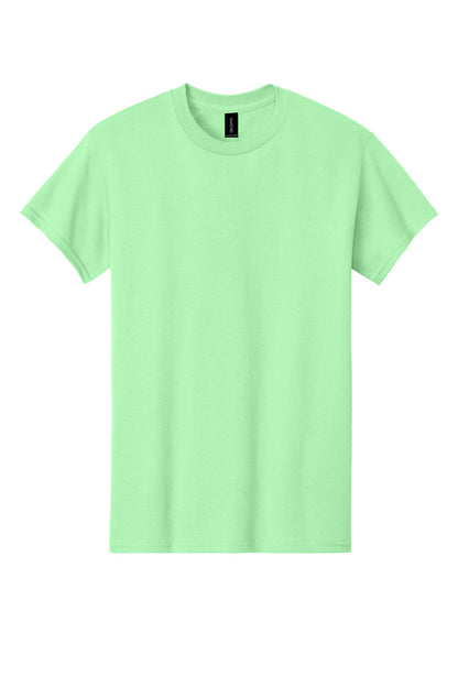 Front View of Mint Green Gildan - Heavy Cotton 100% Cotton T-Shirt. 5000 plain