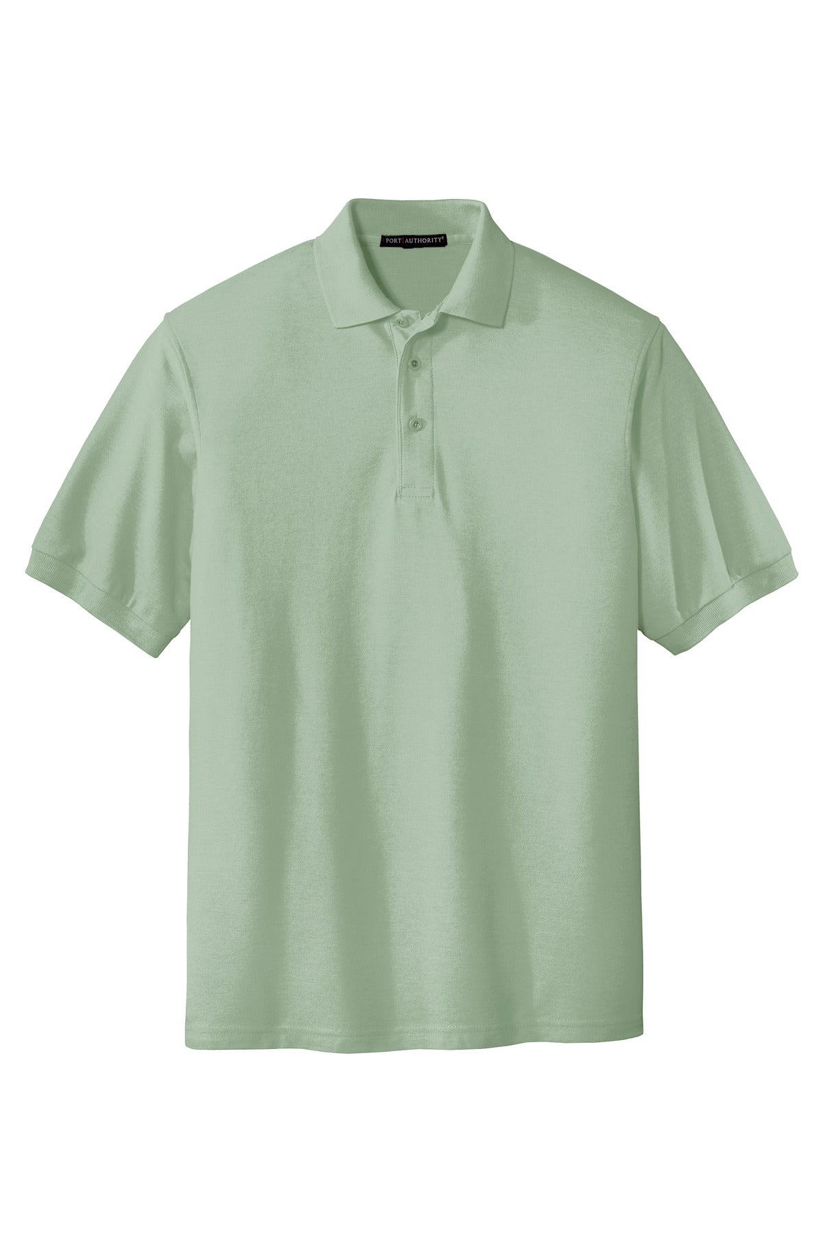 Front View of Mint Green Port Authority Extended Size Silk Touch Polo K500ES plain