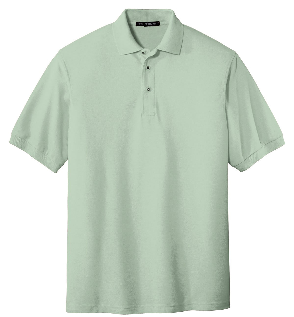 Front View of Mint Green Port Authority Extended Size Silk Touch Polo K500ES plain