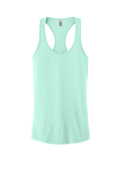 Front View of Mint Next Level Apparel Women's Ideal Racerback Tank NL1533 plain