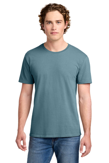 Front View of Mist Port & Co Beach Wash Garment-Dyed Tee. PC099 plain