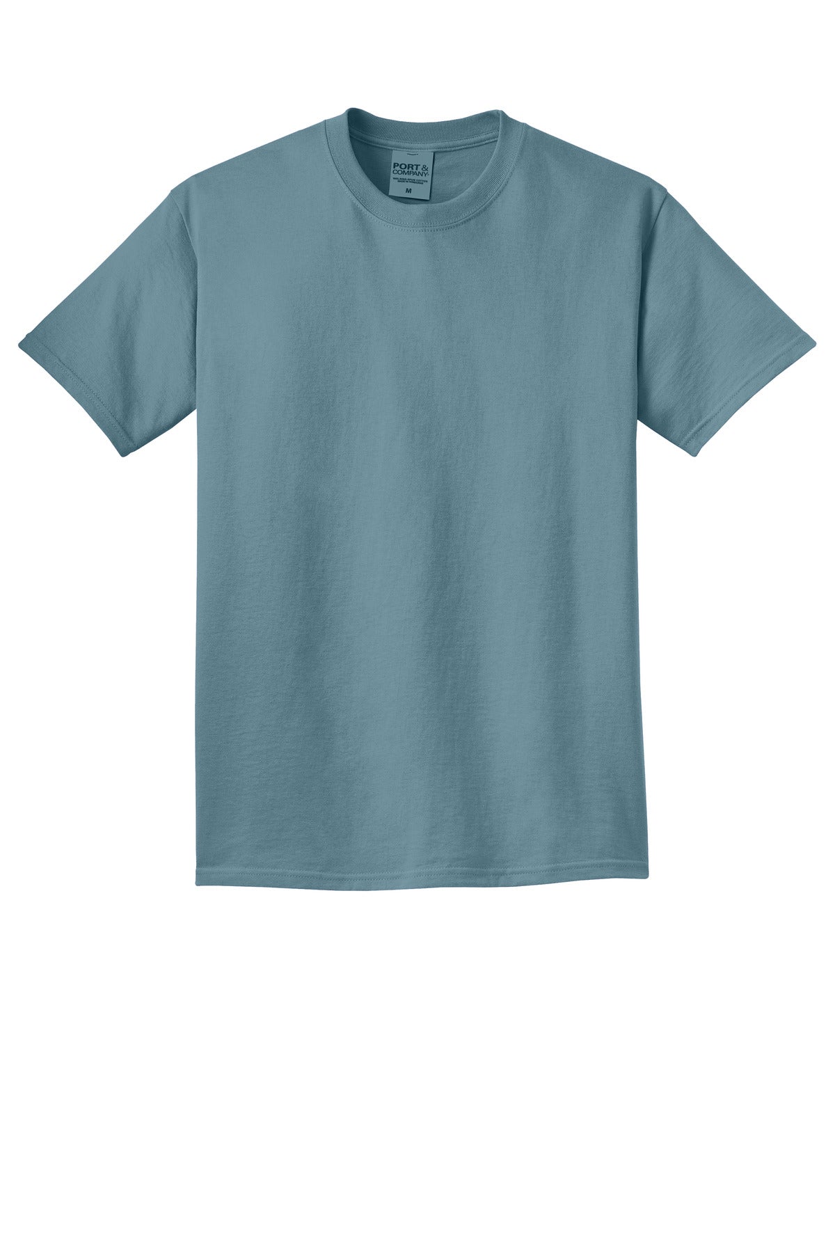 Front View of Mist Port & Co Beach Wash Garment-Dyed Tee. PC099 plain