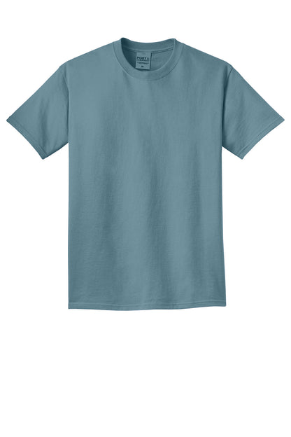 Front View of Mist Port & Co Beach Wash Garment-Dyed Tee. PC099 plain