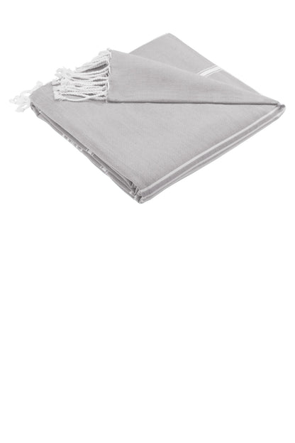 Front View of MnmtGy/Wht Port Authority Cali Throw BP90 plain