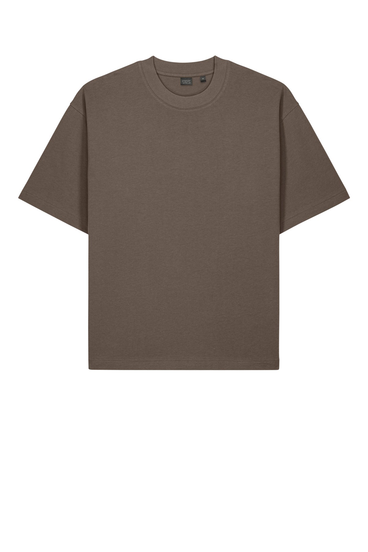 Front View of Mocha Stanley/Stella Unisex Asher Tee SXU039 plain
