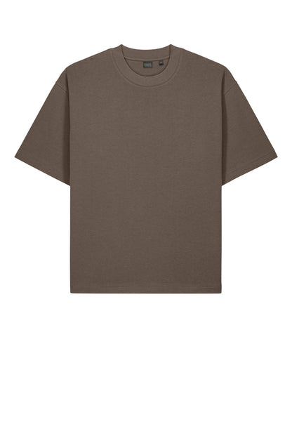 Front View of Mocha Stanley/Stella Unisex Asher Tee SXU039 plain