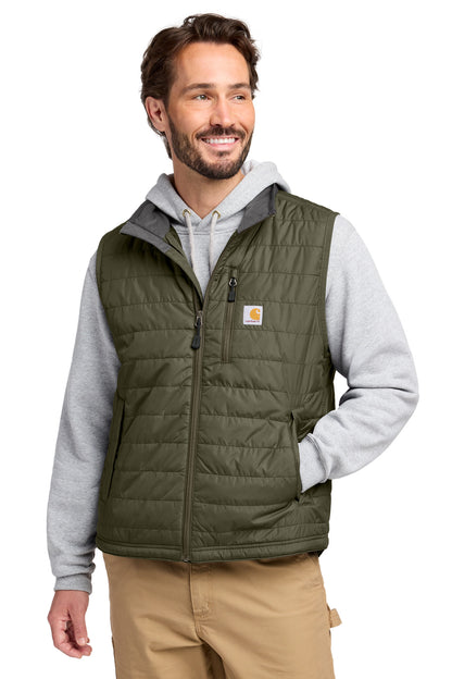 Front View of Moss Carhartt Gilliam Vest CT102286 plain