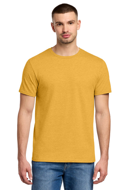 Front View of MustardHtr Jerzees Premium Blend Ring Spun T-Shirt 560M plain