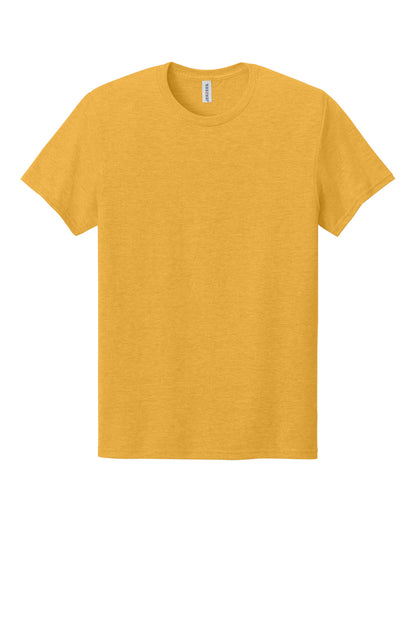 Front View of MustardHtr Jerzees Premium Blend Ring Spun T-Shirt 560M plain