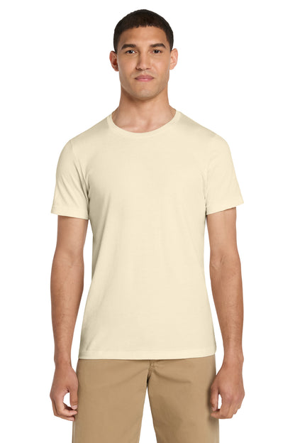 Front View of Natural BELLA+CANVAS Unisex Jersey Short Sleeve Tee. BC3001 plain