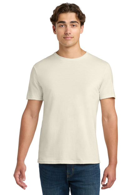 Front View of Natural Gildan Softstyle T-Shirt. 64000 plain