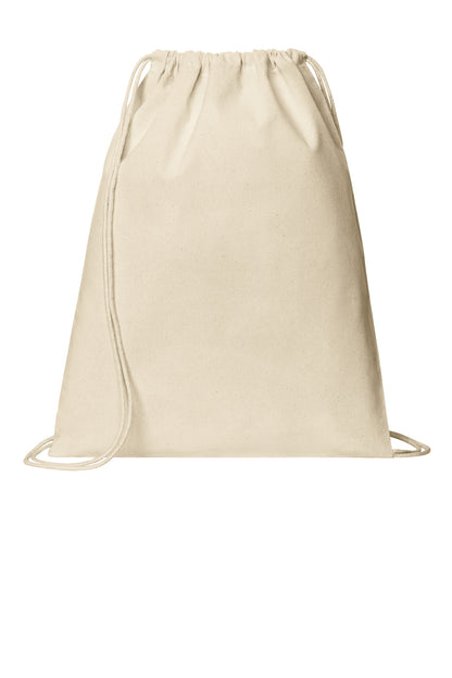 Front View of Natural Port Authority Core Cotton Cinch BG6200 plain