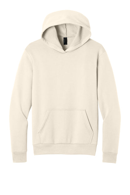 Front View of Natural Port & Co Easy Fleece Pullover Hooded Sweatshirt PC68H plain