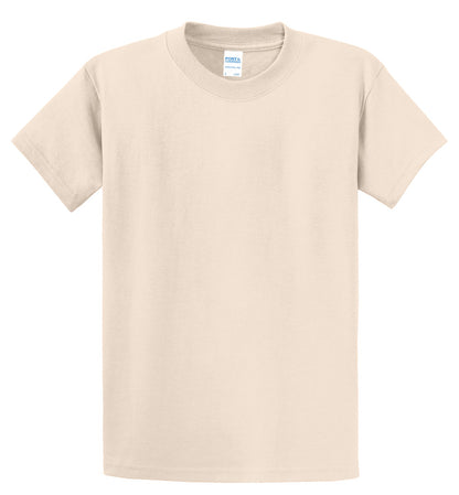 Front View of Natural Port & Co Essential Tee. PC61 plain