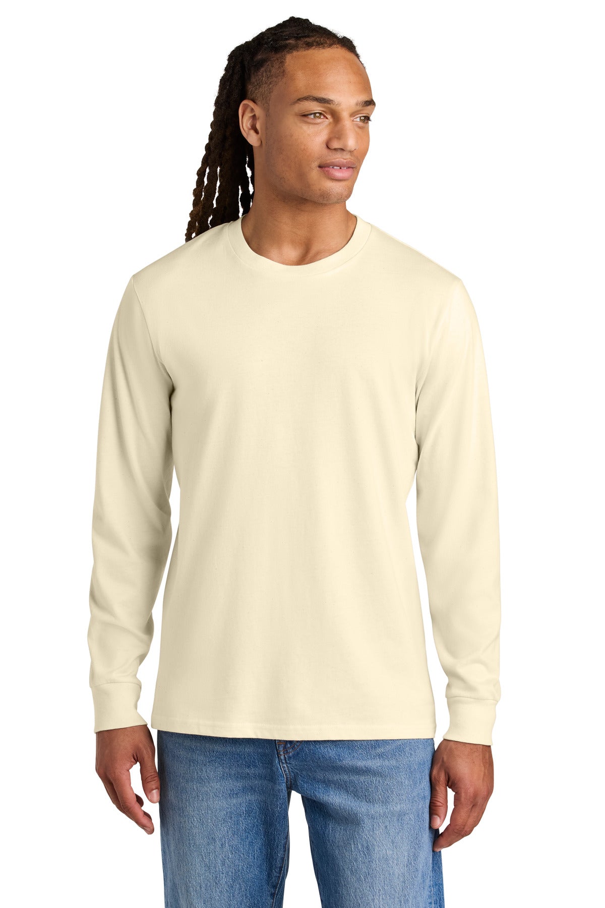 Front View of NaturalRaw Stanley/Stella Unisex Creator 2.0 Long Sleeve Tee SXU022 plain